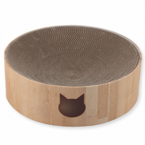 Necoichi Cozy Cat Scratcher Bowl, Oak Online Hot Sale