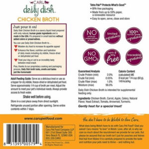 Caru Daily Dish Chicken Broth for Dogs & Cats 1.1 lbs Online Sale