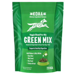 Koha Green Mix Dehydrated Mix for Wet & Raw Dog Food 2 lbs Supply