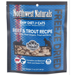 Northwest Naturals Freeze-Dried Beef & Trout Nibbles Cat Food 11 oz Supply