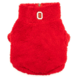 The Worthy Dog OSU Block O Quarter Zip Pullover Wubby Fleece Dog Jacket Red Hot on Sale