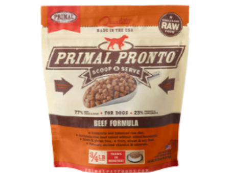 Primal Pronto Trial Size Beef Formula Raw Frozen Dog Food 12oz Hot on Sale