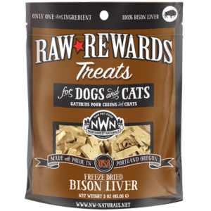 Northwest Naturals Freeze-Dried Bison Liver Dog and Cat Treats 3 oz For Sale