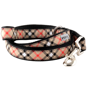 The Worthy Dog Bias Plaid Tan Dog Lead For Discount