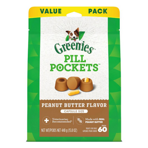 Greenies Pill Pockets Canine Peanut Butter Flavor Dog Treats, 60 Capsules Online Hot Sale