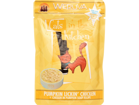 Weruva Cats in the Kitchen Pumpkin Lickin  Chicken in Pumpkin Soup Recipe Cat Food Pouches 3 oz on Sale